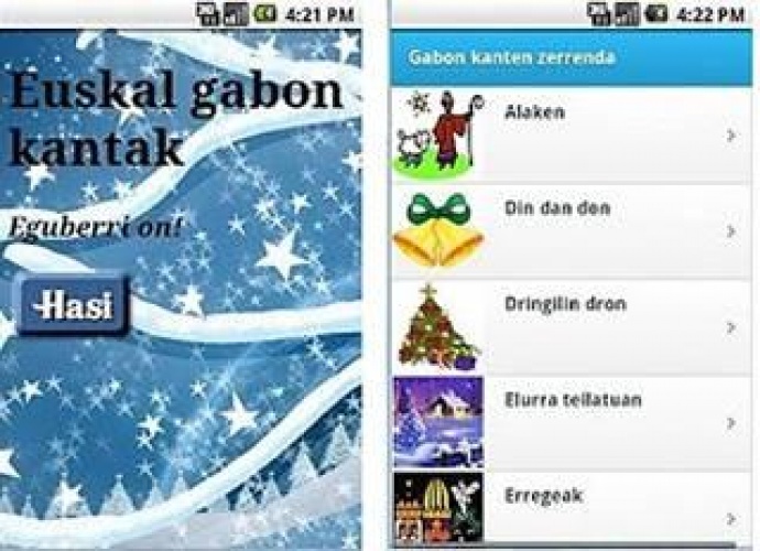 Villancicos en euskera para móviles